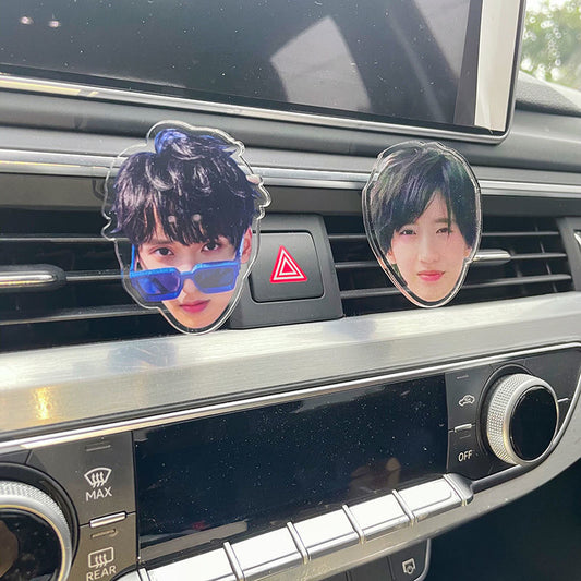 MCT customization Acrylic photo Air Vent Clip Car Interior Decoration Car Freshener Clip Air Conditioner Cute Charm Colorful Air Vent Accessories Decorations for Girls Women