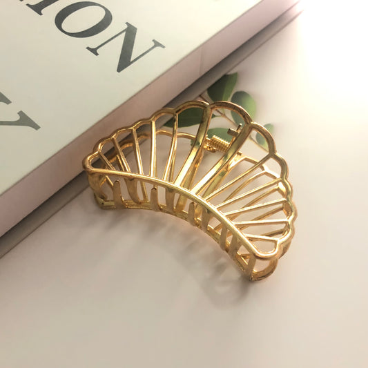 MCT Big Gold Hair Claw Clips for Women Large Gold Claw Clip for Thin Thick Curly Hair 90's Strong Hold (2Pcs)