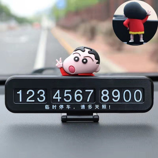 MCT Luminous Car Temporary Parking Card Hide Phone Number Plate Car Ornament Car Decorations Cashboard Automotive Car Accessories