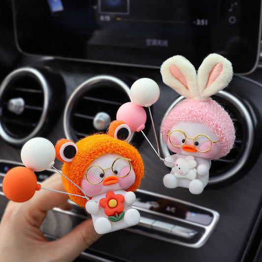 MCT Duck Air Vent Clip Car Interior Decoration Car Freshener Clip Air Conditioner Cute Charm Colorful Air Vent Accessories Decorations for Girls Women (2 Colors)